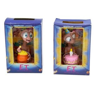 Vtg 1988 ET The Extra Terrestrial Applause Figurines Birthday Popcorn E.T. New